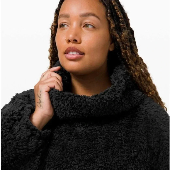 Lululemon Warmth Restore Sherpa Pullover Teddy Bear Jacket Black Size XS Small - Picture 4 of 14